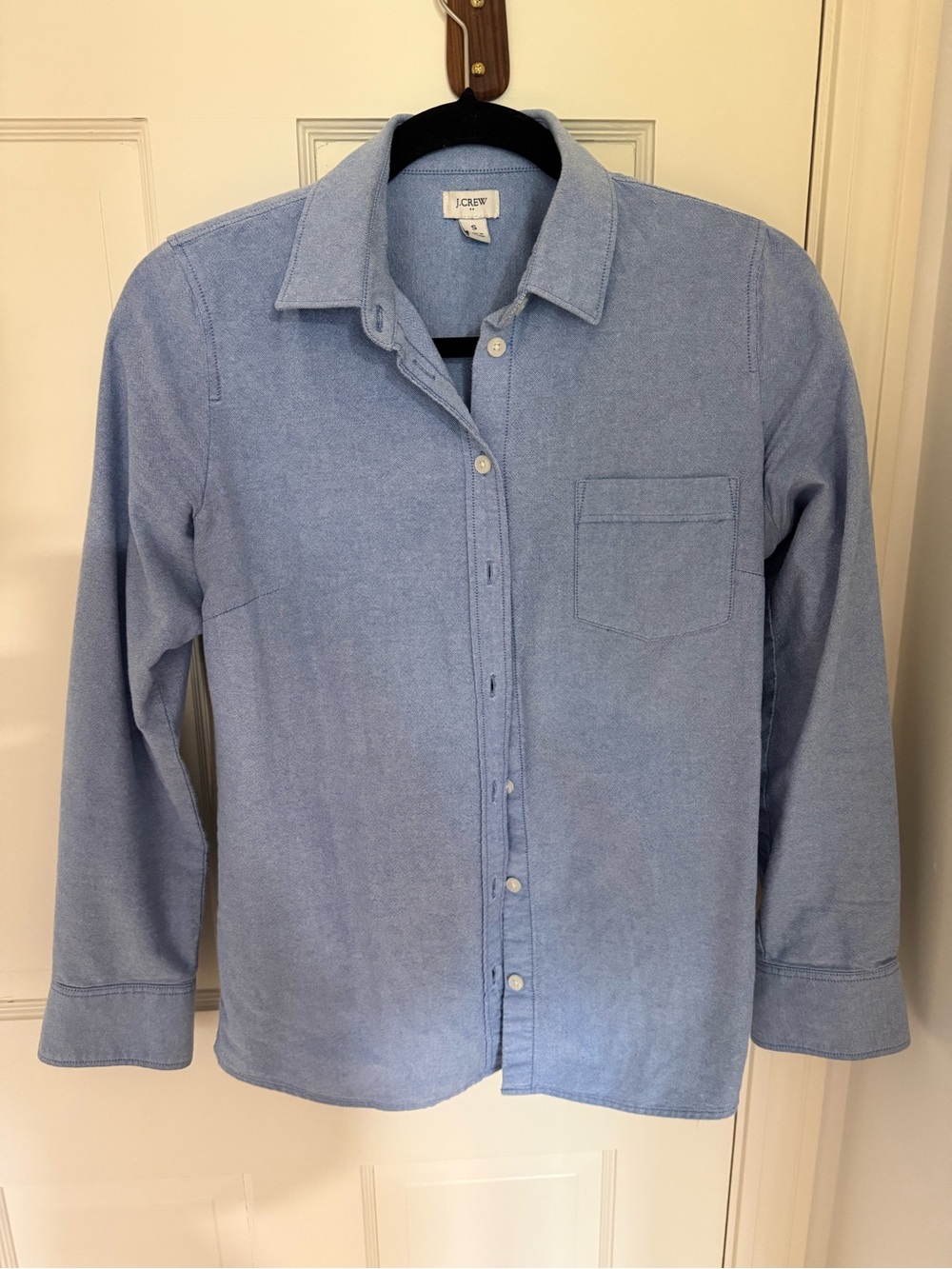 J. Crew Factory Light Blue Womens Button-Up Oxford